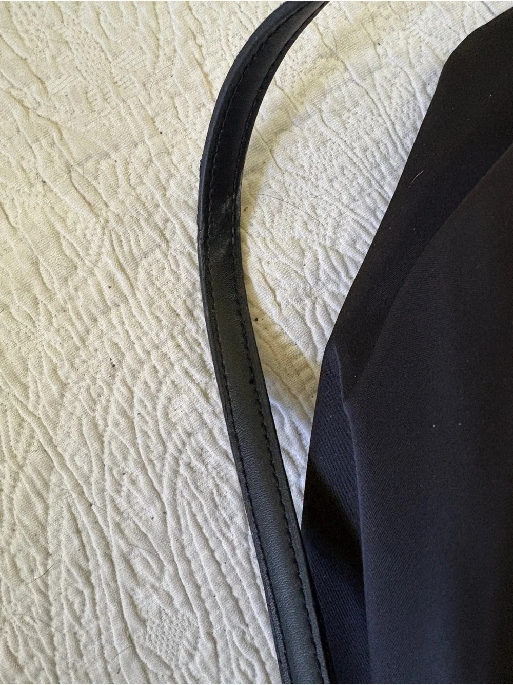 NEW Calvin Klein Black Chain-Handle Microfiber Tote Shoulder Bag / Purse